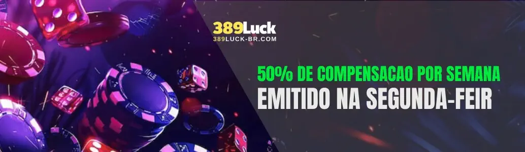 Banner de promoções e bônus exclusivos 389LUCK cassino