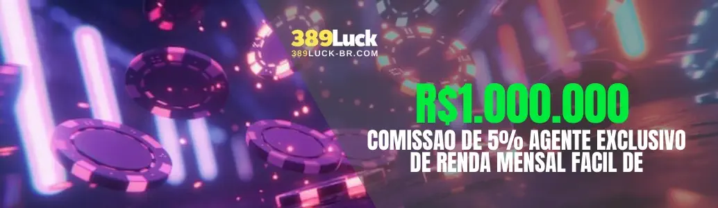Banner de promoções e bônus exclusivos 389LUCK cassino