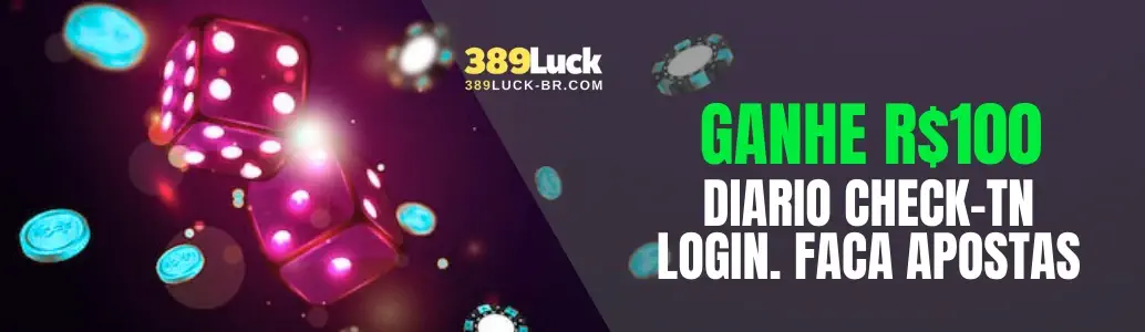 Banner de promoções e bônus exclusivos 389LUCK cassino