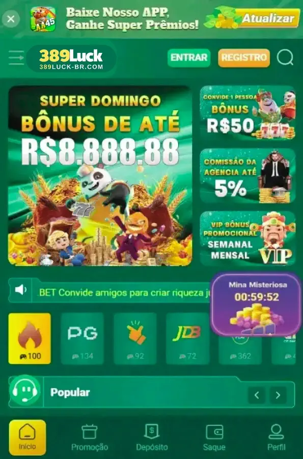 Botão de download do aplicativo 389LUCK cassino